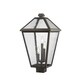 preview thumbnail 1 of 3, Talbot 3 Light Outdoor Post Mount Fixture in Rubbed Bronze