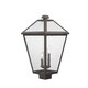 preview thumbnail 4 of 3, Talbot 3 Light Outdoor Post Mount Fixture in Rubbed Bronze