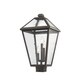preview thumbnail 2 of 3, Talbot 3 Light Outdoor Post Mount Fixture in Rubbed Bronze