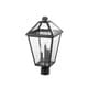 preview thumbnail 3 of 3, Talbot 3 Light Outdoor Post Mount Fixture in Black