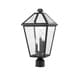 preview thumbnail 1 of 3, Talbot 3 Light Outdoor Post Mount Fixture in Black