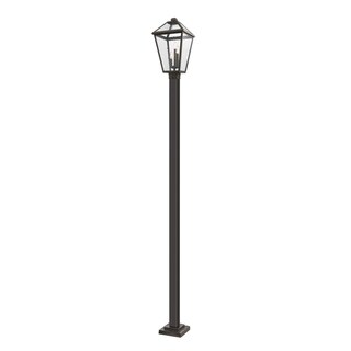 Talbot 3 Light Outdoor Post Mounted Fixture in Rubbed Bronze