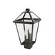 preview thumbnail 3 of 3, Talbot 3 Light Outdoor Post Mount Fixture in Black