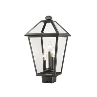 Talbot 3 Light Outdoor Post Mount Fixture in Black