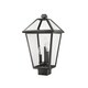 preview thumbnail 5 of 3, Talbot 3 Light Outdoor Post Mount Fixture in Black