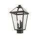preview thumbnail 2 of 3, Talbot 3 Light Outdoor Post Mount Fixture in Black