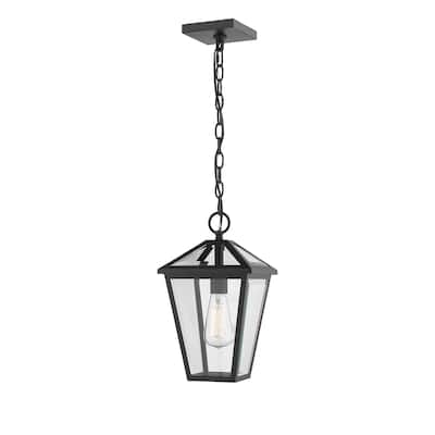 Talbot 1 Light Outdoor Chain Mount Ceiling Fixture in Black