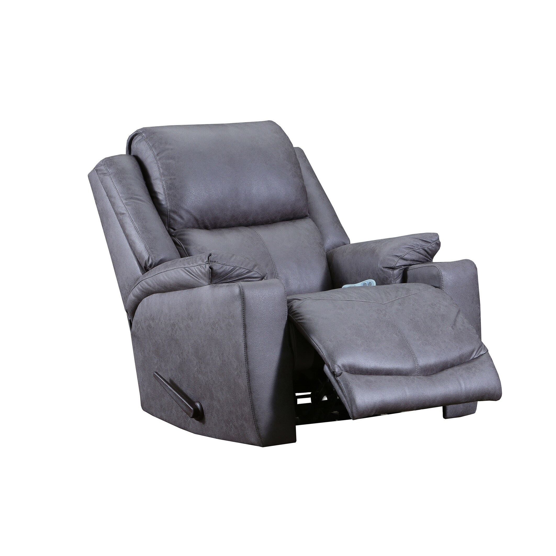 faux leather manual recliner with massage