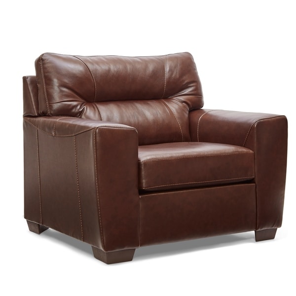 Shop Garnet Top Grain Leather Chair - Overstock - 28677180