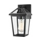 preview thumbnail 1 of 4, Talbot 1 Light Outdoor Wall Sconce in Black
