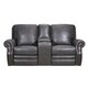 preview thumbnail 3 of 3, Delray Faux Leather Power Loveseat Recliner with Console Storage and USB Charging Port Grey