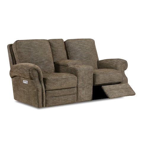 Monet Fabric Power Loveseat Recliner with Console Storage and USB Charging Port