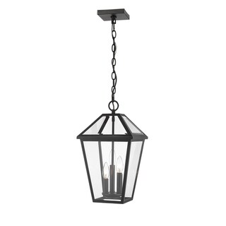 Abaura 3-light Outdoor Black Hanging Lantern by Havenside Home