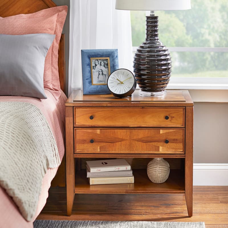 Lifestorey Monty Nightstand - Oak - 2-drawer