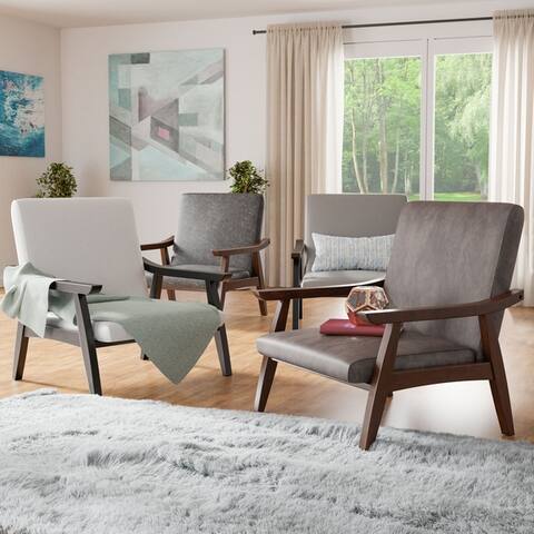 Furniture of America Balf Modern Faux Leather Padded Accent Chair