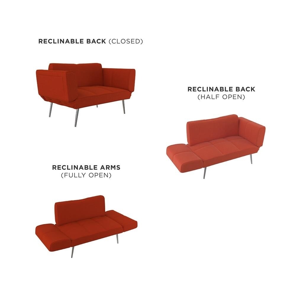 DHP Euro Upholstered Futon with Magazine Storage Bed Bath & Beyond