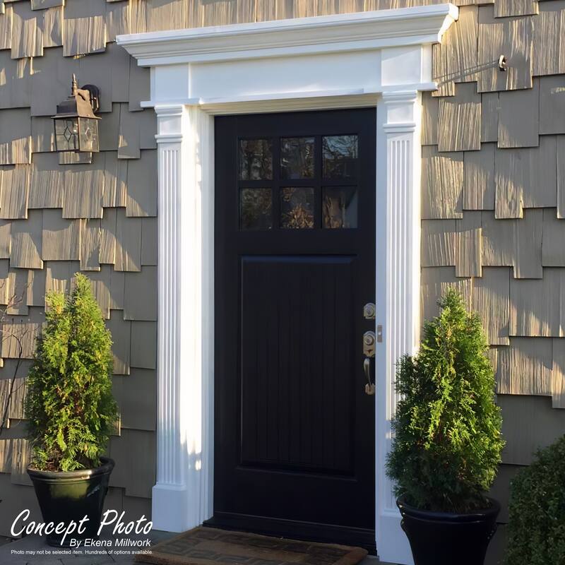 7 7/8"W x 90 1/2"H x 2 1/2"P with 18" Attached Plinth, Fluted Pilaster (each)