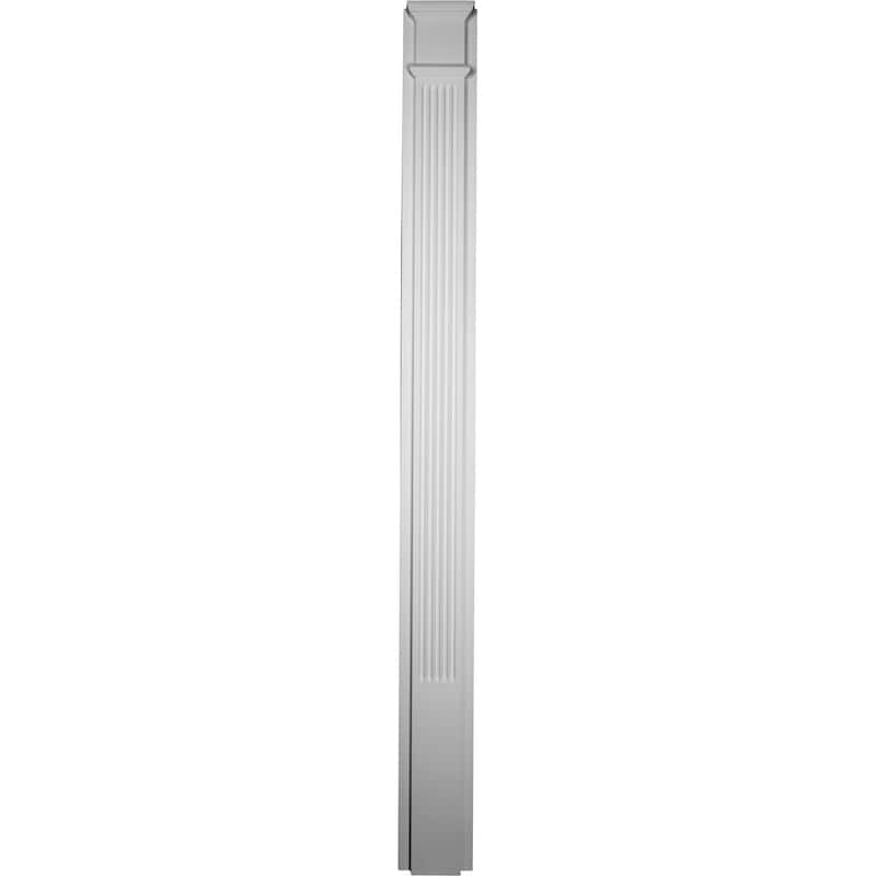 7 7/8"W x 90 1/2"H x 2 1/2"P with 18" Attached Plinth, Fluted Pilaster (each)