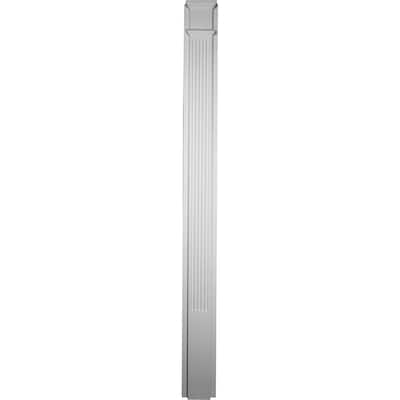 7 7/8"W x 90 1/2"H x 2 1/2"P with 18" Attached Plinth, Fluted Pilaster (each)