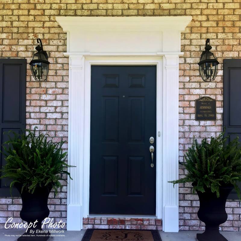 7 7/8"W x 90 1/2"H x 2 1/2"P with 18" Attached Plinth, Fluted Pilaster (each)