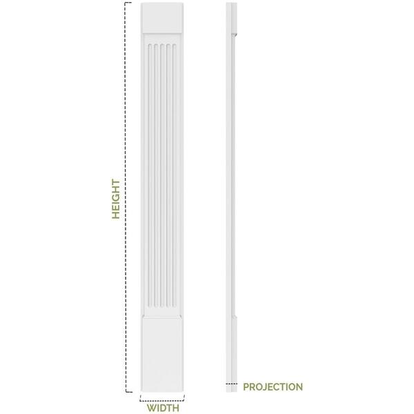 13 3/4"W x 94 1/2"H x 1 7/8"P Benson Fluted Pilaster (each) Bed Bath