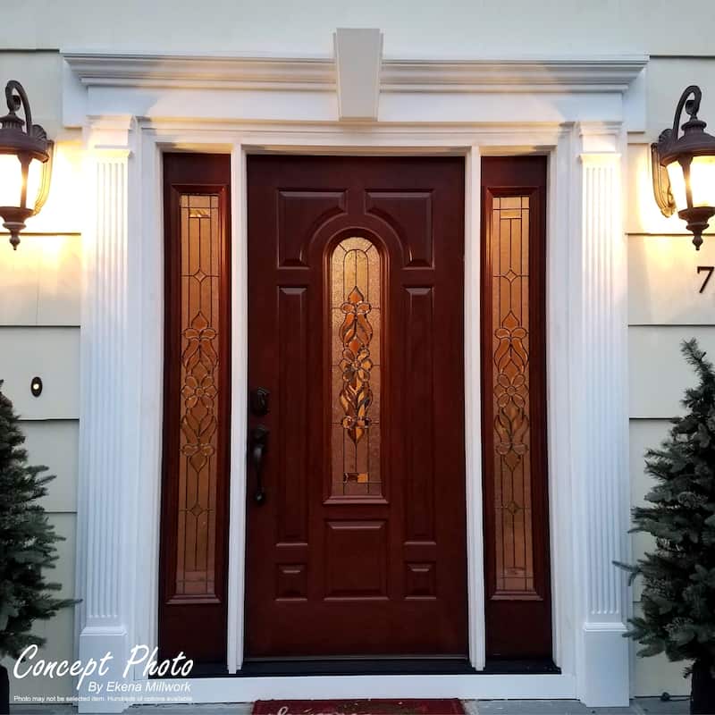 9"W x 90"H x 2.75"D w/ 13.25" Attached Plinth, Fluted Pilaster (each)
