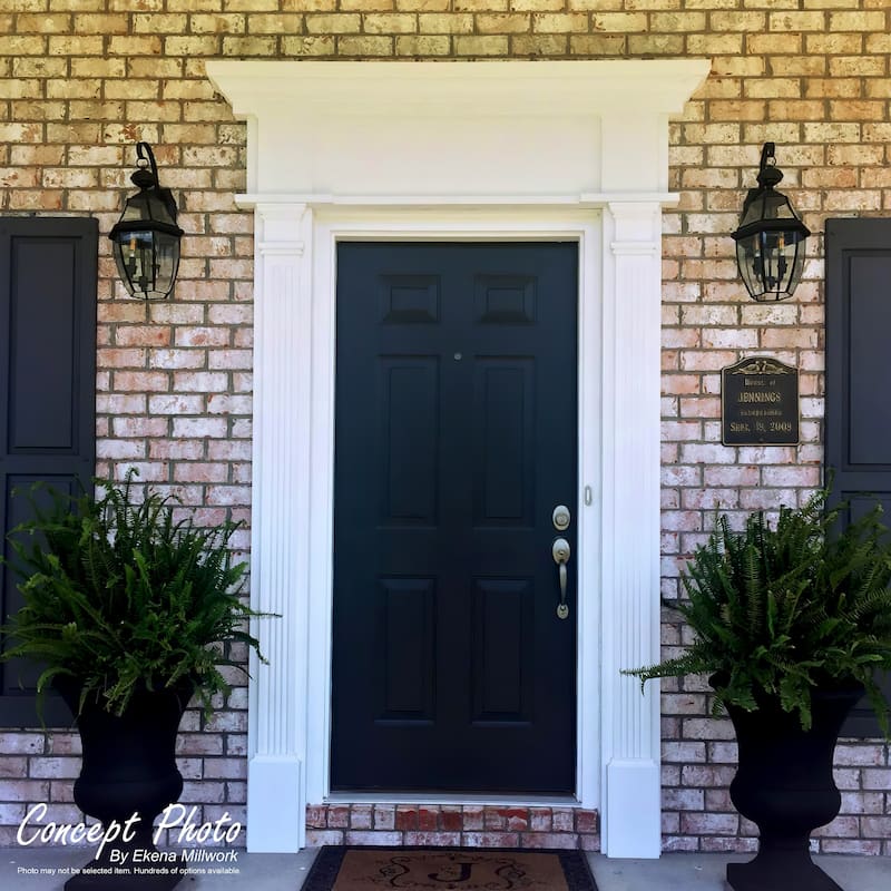9"W x 90"H x 2.75"D w/ 13.25" Attached Plinth, Fluted Pilaster (each)