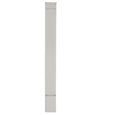 9"W x 90"H x 2.75"D w/ 13.25" Attached Plinth, Fluted Pilaster (each)
