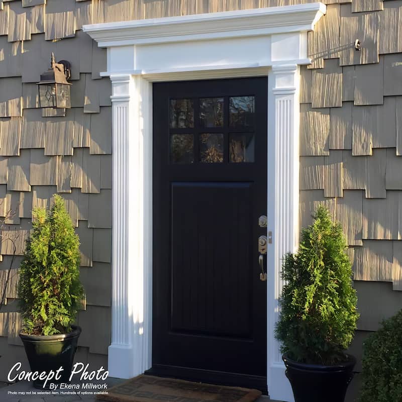 9"W x 90"H x 2.75"D w/ 13.25" Attached Plinth, Fluted Pilaster (each)