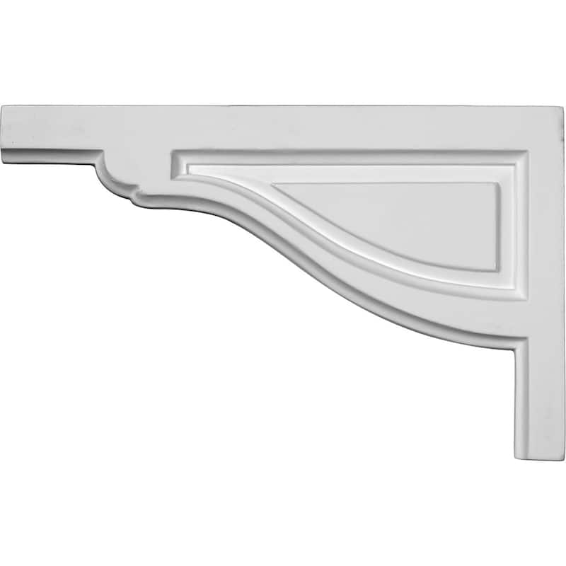 11 3/4"W x 7 3/8"H x 1/2"D Large Traditional Stair Bracket, Left