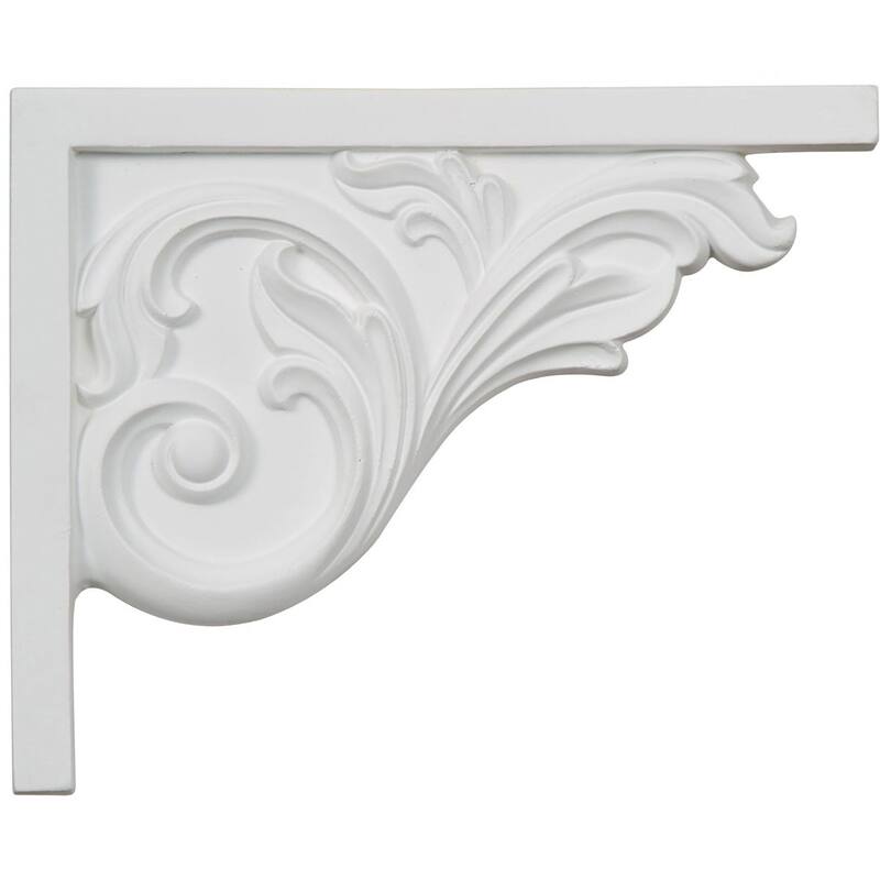 8 3/4"W x 7 5/8"H x 5/8"D Bremen Acanthus Stair Bracket, Right