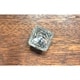 preview thumbnail 3 of 2, Silver Mercury Square Glass Crackle Knob Pulls for Dresser, Drawer, Cabinet, Door - Pack of 6