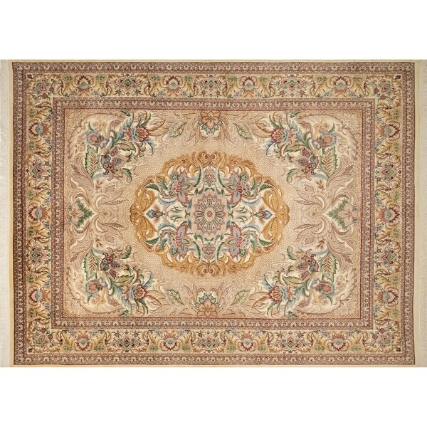Noori Rug Pak-Persian Mutalee Ivory/Green Rug - 9'3" x 12'4"