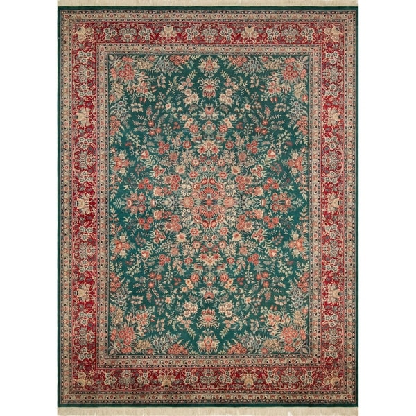 Noori Rug Pak-Persian Mukadder Green/Red Rug - 9'1" x 11'10"