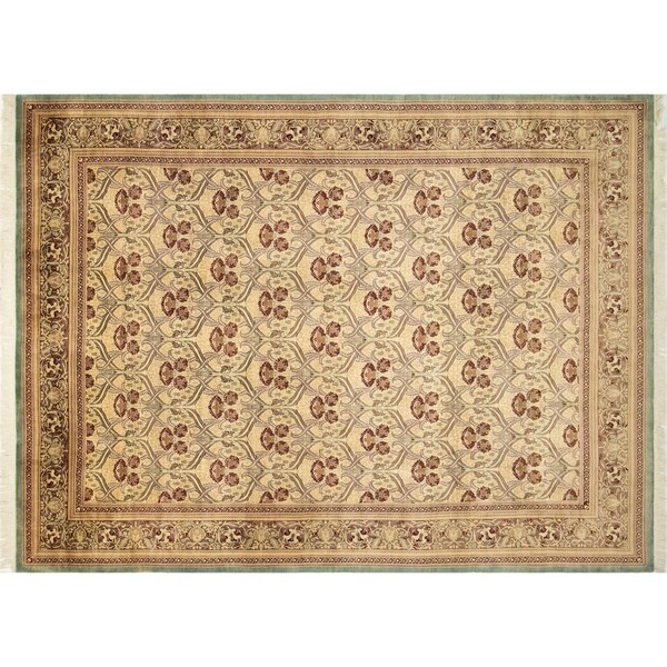 Noori Rug Pak-Persian Almir Lt. Green/Brown Rug - 9'1" x 12'5"