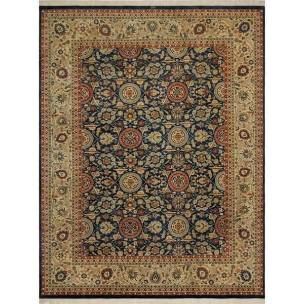 Noori Rug Vegetable-dyed Pak-Persian Ediz Blue/Beige Rug - 9'1" x 11'10"
