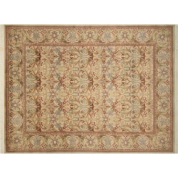 Noori Rug Pak-Persian Latifa Bone Grey/Green Rug - 9'1" x 12'2"
