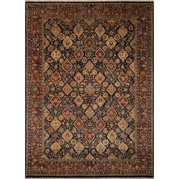 Noori Rug Vegetable-dyed Pak-Persian Graeme Blue/Red Rug - 9'1" x 12'3"