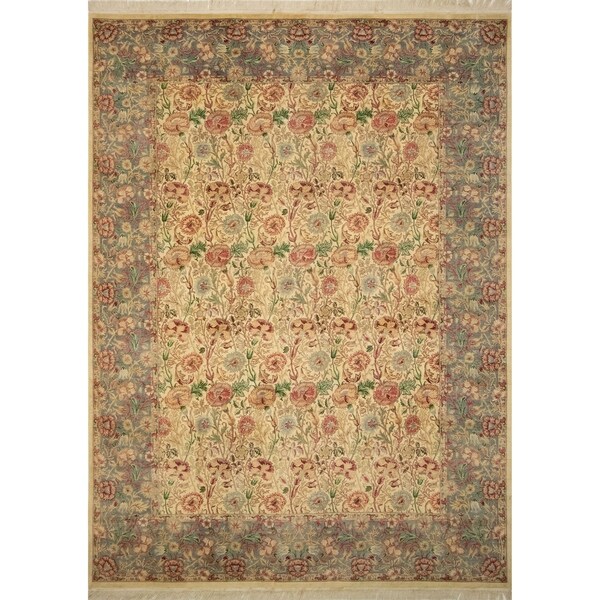 Noori Rug Pak-Persian Baha Ivory/Grey-Blue Rug - 9'2" x 12'6"