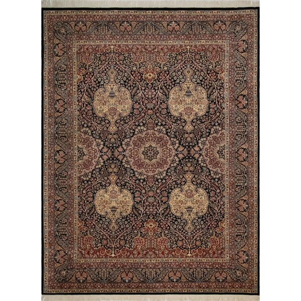 Noori Rug Pak-Persian Halima Black/Rusty-Red Rug - 9'3" x 12'2"