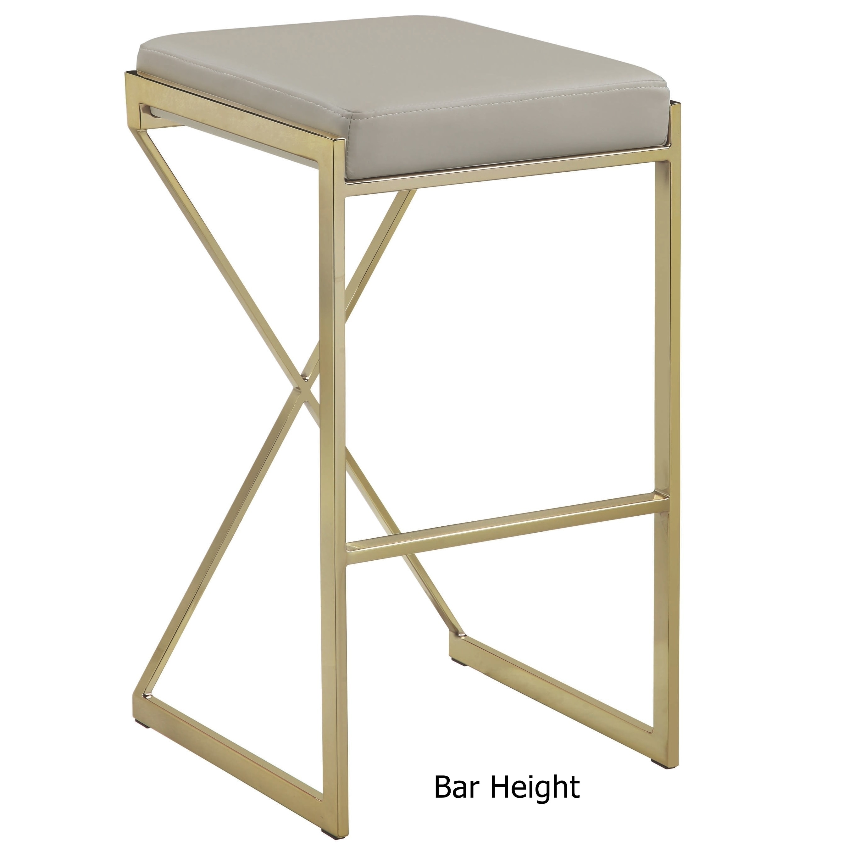 Contemporary Sleek Design Gold Taupe 30 Inch Bar Stool Bar Height On Sale Overstock 28697285