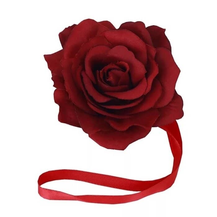 Marry Magnetic Button Rose Style Tieback (Set of 2) - Red