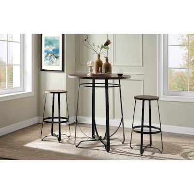 ACME Nirav 3 Pieces Pack Bar Set in Walnut & Black