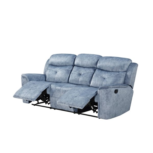 Acme Mariana Sofa Motion In Silver Blue Fabric Overstock 28697836