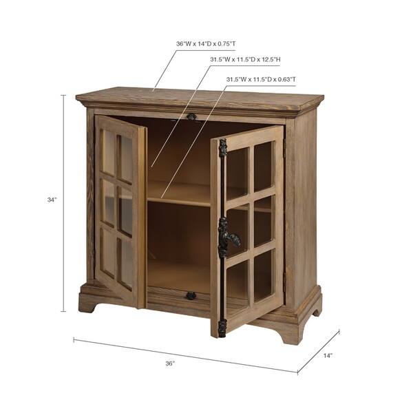 Shop Martha Stewart Liberty Reclaimed Oak 2 Door Accent Cabinet