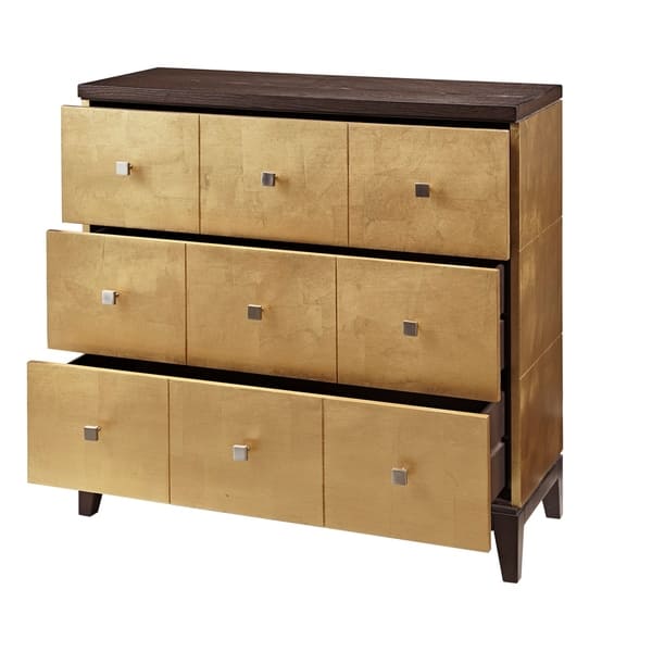 Shop Martha Stewart Anika Gold Morocco 3 Drawer Chest Overstock