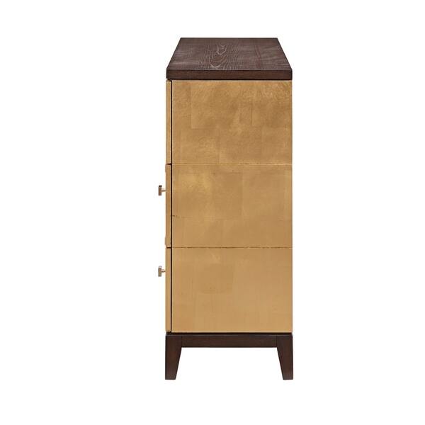 Shop Martha Stewart Anika Gold Morocco 3 Drawer Chest Free