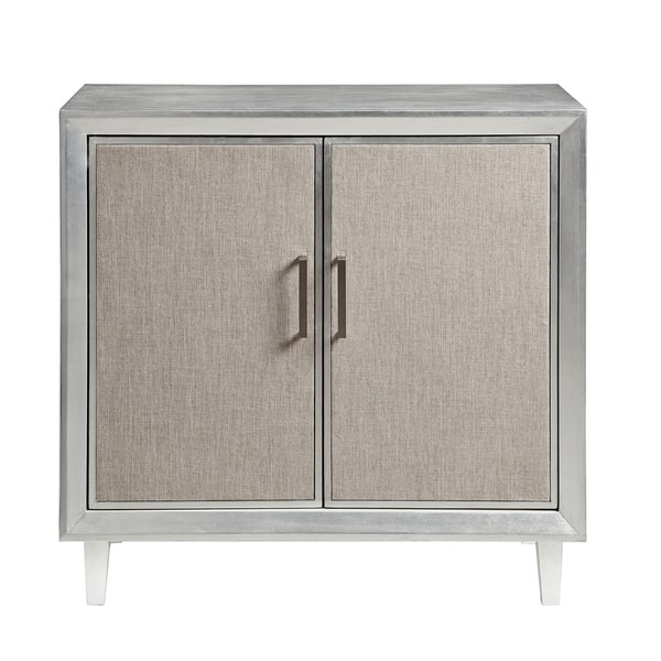Shop Martha Stewart Deandre Silver 2 Door Cabinet Free Shipping