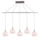 preview thumbnail 1 of 7, Woodbridge Lighting 5-light Linear Pendant Opal Ball - Frosted - LED Integrated