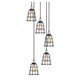 preview thumbnail 9 of 9, Woodbridge Lighting 18324ANSWL-SW106BK Fulton Multi-light Wire Cage Cluster Pendant w/ ST64 Bulb